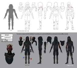 Концепт-арт Мола, показывающий эрозию металла на протезах (Илай Маффеи)