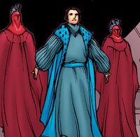 Red Guards flanking Palpatine