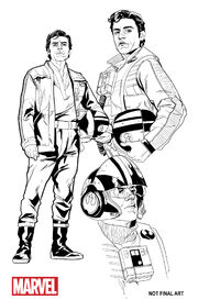 Poe Dameron comic sketches