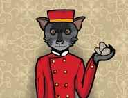 Mr. Bat tenant les pommes de terre dans Rusty Lake Hotel.