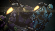 North and Carolina using their jet packs in space.