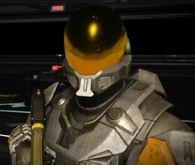 Tucker trapped in the Meta suit