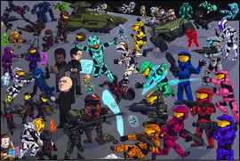 RvB Cute Characters Poster