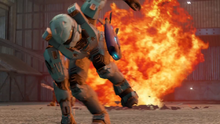 Carolina escapes from explosion.png