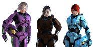 Renders of Freelancer Agents South Dakota, Carolina, and C.T.