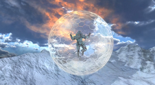 Carolina activates shield in midair.png