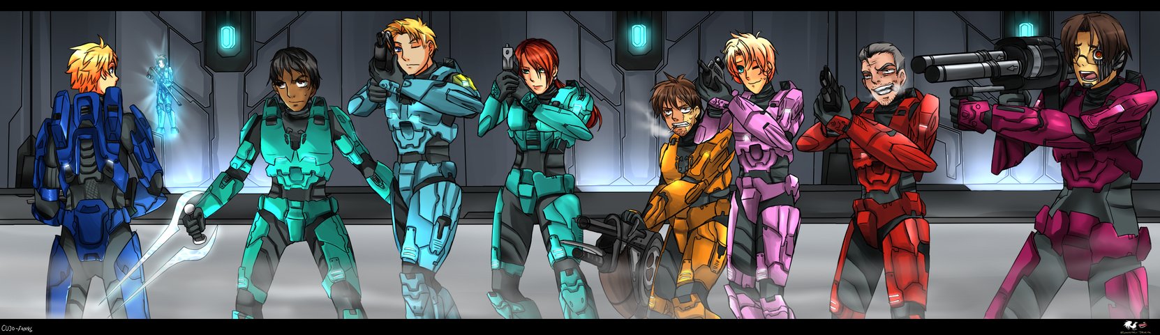 Red vs. Blue Line-up :. by EternalSailor on DeviantArt