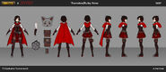 Thanatos/Ruby Rose model turnaround for RWBY x SMITE