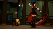 Ruby gets ready to fight with Yang.