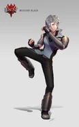 Official design of Mercury Black for RWBY: Amity Arena.