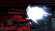 A Spider Droid, firing its primary weapon