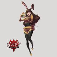 Official Design of Velvet and her weapon, Anesidora for RWBY: Amity Arena.