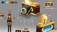 Concept art for Anesidora's camera form