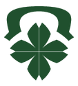 Clover badge dark green