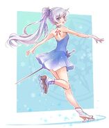 Ice Queen Weiss' back side