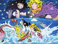 RWBY Justice League 4 (Chapter 7) Blake and Yang getting attack by sea creatures