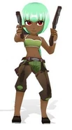 Emerald's Street Emerald outfit for RWBY: Amity Arena