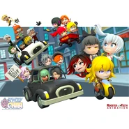RWBY Chibi Road Rage Poster