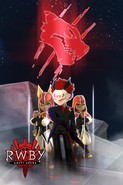 Promotional material of Adam and the Albain brothers for RWBY: Amity Arena