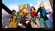 Promotional material of Yang for Justice League x RWBY: Super Heroes and Huntsmen, Part Two