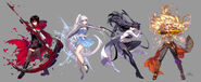 Rwby v5 character arts by einlee-dccdo5k