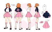Concept art for Nora's timeskip outfit