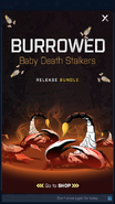 Promotional material for the Burrowed Baby Death Stalker's release