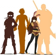 Coco, as a silhouette with Team CFVY