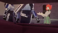 The Atlesian soldiers find Penny.