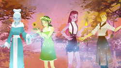 The original Maidens using their newfound powers.