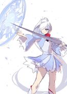 RWBY Manga Anthology concept art cover of Weiss by Ein Lee