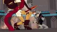 Pyrrha fights Cardin Winchester