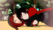 Ruby gets embraced by her counterpart.