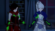 Ruby and Weiss slime covered
