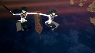 Blake demonstrating her usage of her Semblance to Maneuver in mid air