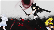 Panning shot of Team RWBY