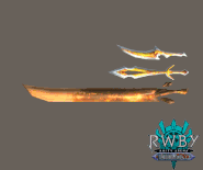 A render of Cinder's Weapons from RWBY: Amity Arena, provided by the RWBY: Amity Arena Library