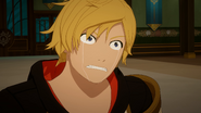 Jaune shows his emotions while speaking to Cinder.