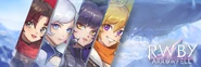 Twitter header promo for RWBY: Arrowfell.