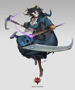 Official design of young Maria Calavera (Grimm Reaper) for RWBY: Amity Arena