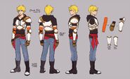 Concept art for Jaune's timeskip outfit