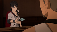 Qrow paying for Shiro's debt.