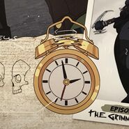 Concept art of Tock's clock, seen in the 2020 RWBY Wall Calendar