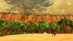 Ruby prepares to enter the unknown island