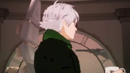 Ironwood's airship is visible through Ozpin's window