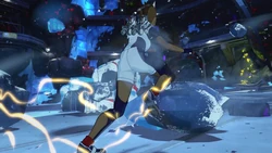 センブランスを使って攻撃を避けるハリエット