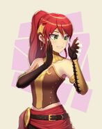 Bonus artwork of Pyrrha Nikos by Uyalago for RWBY :Amity Arena.