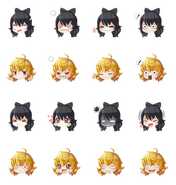 Preview of Blake and Yang emotes