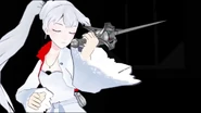 As Weiss raises Myrtenaster, no scar can be seen