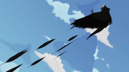 A Nevermore, launching its feathers in a ranged attack
